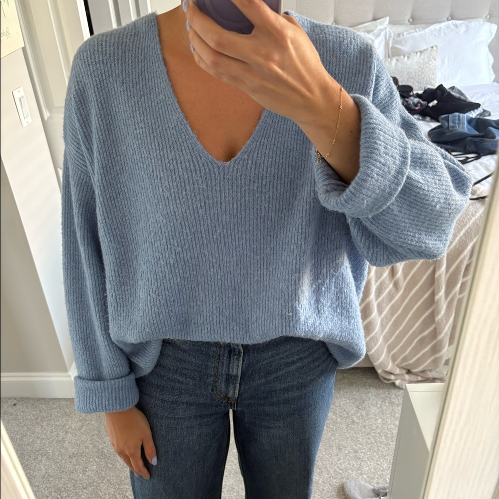 Something Navy Nordstrom Blue Oversized Sweater